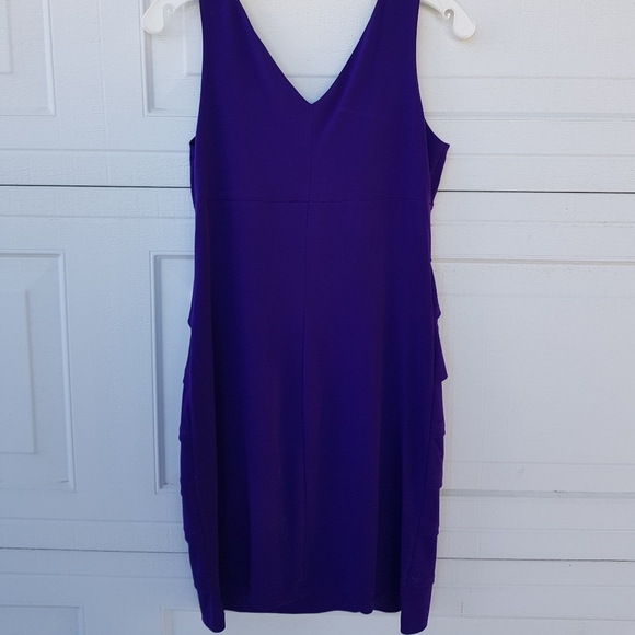 Enfocus Studio Purple Bodycon V-Neck Dress - Picture 3 of 6